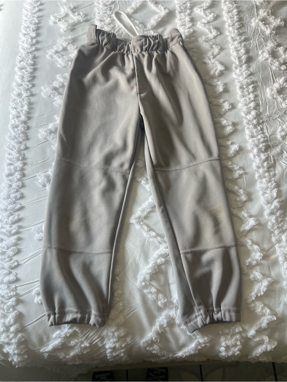 Baseball pants, Kids Elastic-Waist Light Gray